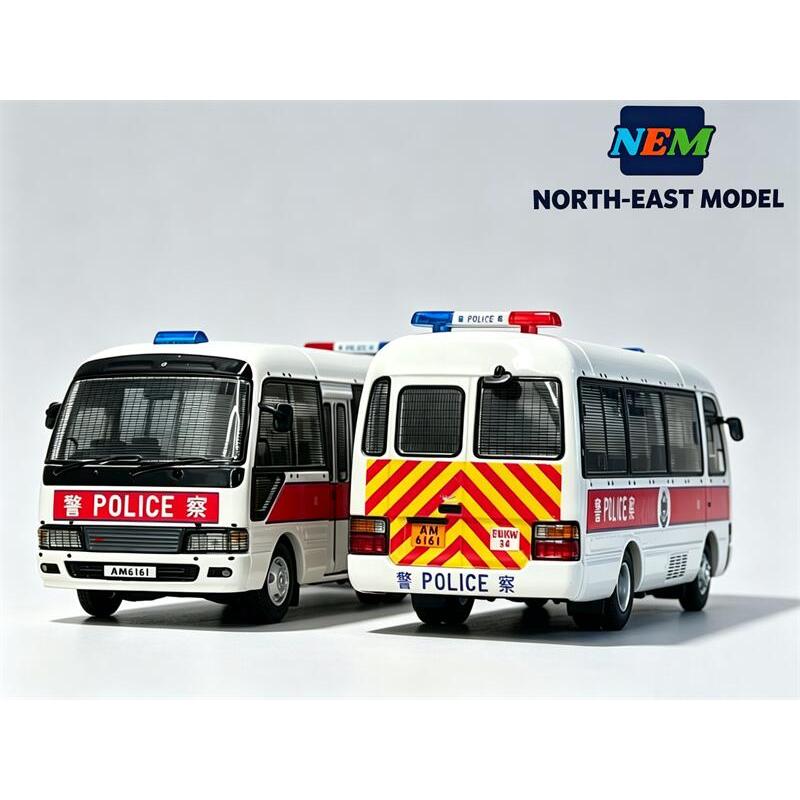 NORTH-EAST MODEL 1:64 Coaster Police Livery รถโมเดลDiecast