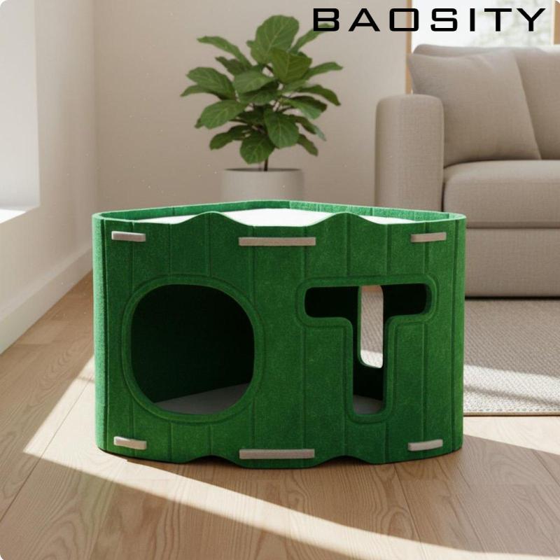[Baosity] Textile Cat Cave Claw-Friendly Textile Cat Condo Tool-Effortless Assembly Pet Furniture