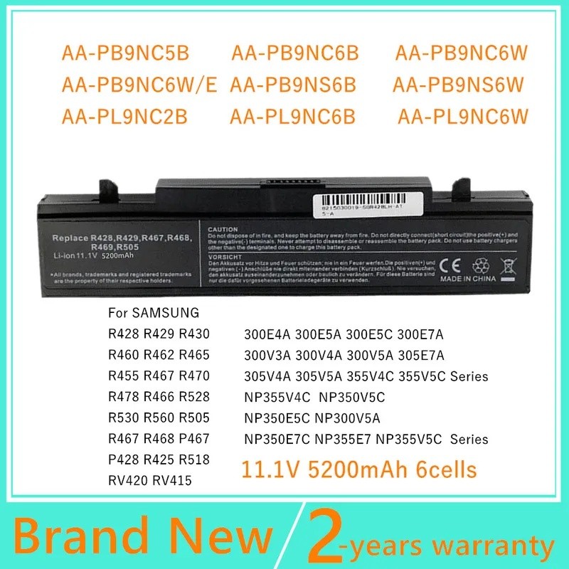 แบตเตอรี่แล็ปท็อปสําหรับ SAMSUNG R719 R720 R780 X360 R540 R530 NP300E NP300E4ZI NP300E3A NP300E5A NP