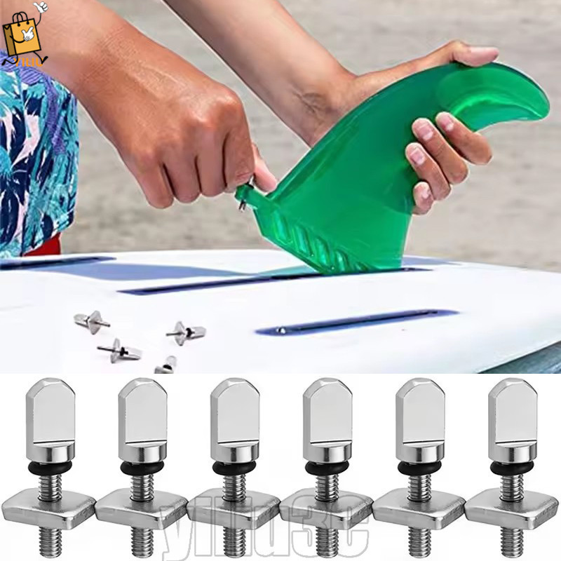 [Prim] 10-2 ชิ้นสแตนเลส Kayak สกรู - กระดานโต้คลื่น Single Fin Nail Cano ชุด - Replacing Nails ฮาร์ด
