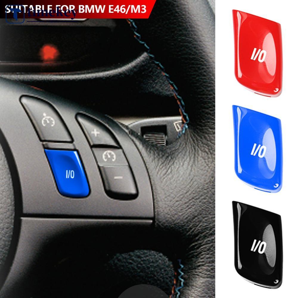 TIMEKEY พวงมาลัยรถปุ่ม I/O VO ฝาครอบสติกเกอร์คอนโซลโหมดกีฬาสวิทช์สําหรับ BMW 3 Series E46 M3 1998-20