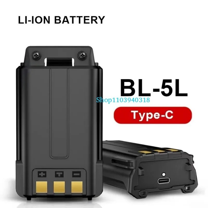 BL-5L 3800mAh 7.4V Li-ion USB Type-C สําหรับ Baofeng UV-5R UV-5RX3 UV-5RA UV-5RD UV5RA + UV5RC Walki