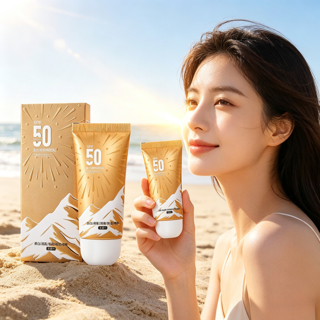 HIH-shop:ครีมกันแดด SPF50 PA+++ ป้องกันแสงแดด ครีมกันแดดเนื้อบางเบา -กลางแจ้ง ป้องกันรังสียูวีได้ดีเยี่ยม