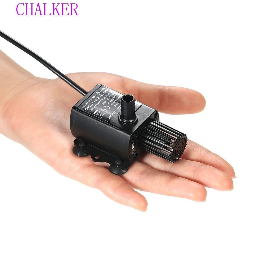 CHALKER ปั๊มจุ่ม, Ultra-quiet Mini Brushless ภูมิทัศน์ปั๊มน้ําหมุนเวียน,บ่อปลาถังกรองกันน้ํา USB 5V 2.4W 4.8W Garden Fountain Fish Pond Aquarium