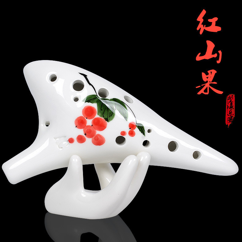 เริ่มต้นเล่น Ocarina 12-Hole Alto C-Tuned หกหลุม AC Ocarina Professional เด็กชาติพันธุ์เครื่องดนตรี 