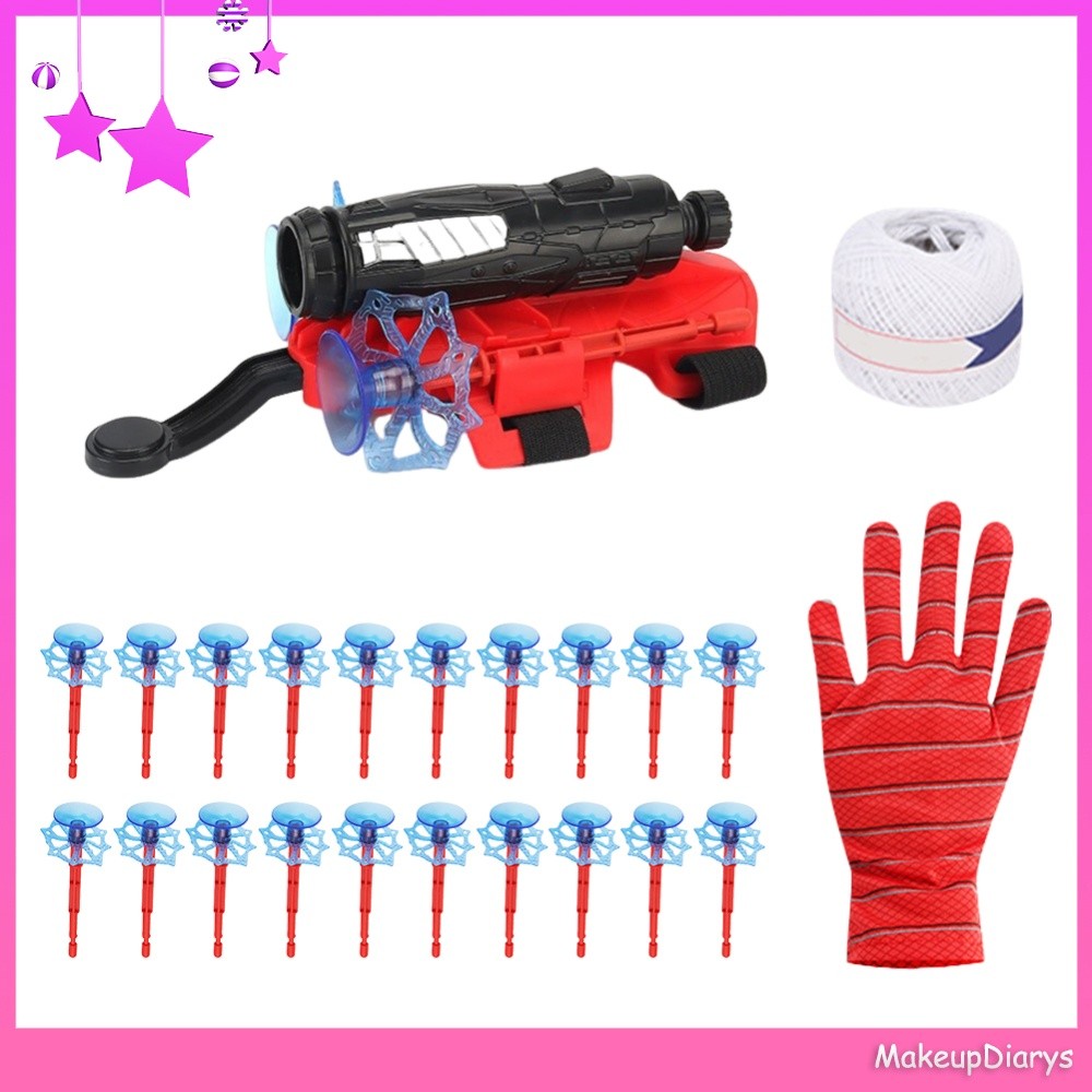 ❤ MakeupDiarys Spider Web Shooter ตลกเด็กของเล่นเพื่อการศึกษา Spider Web Spider Web ถุงมือชุดของขวัญ