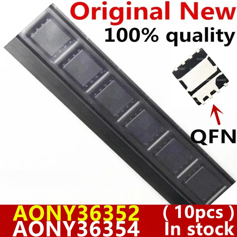 10 ชิ้นใหม่ Chipset AO/AON 36352/36354 QFN-8 (AO36352 AO36354 ATO36352 ATO36354)
