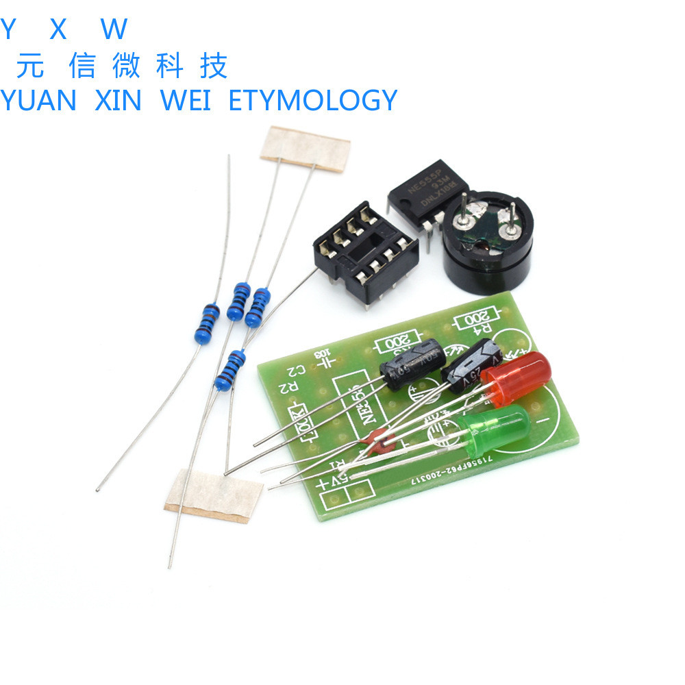 NE555 Multi-harmonic Oscilator Kit NE555P Non-Stable Circuit Dual กระพริบ Light อิเล็กทรอนิกส์ DIY M