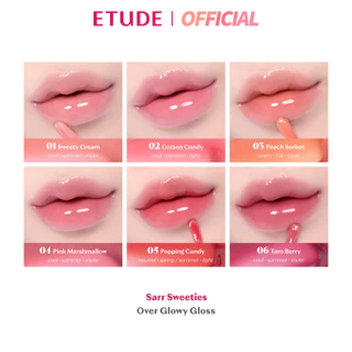 ETUDE Over Glowy Gloss อีทูดี้ ลิปกลอส เพิ่มความโกลว์ 2.8g