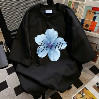 COD BOOM เสื้อยืดโอเวอร์ไซซ์ผู้หญิง ผ้านุ่มหนา ชบา แฟชั่นสไตล์เกาหลี [งานเกรดพรีเมียม งานเกรด A]