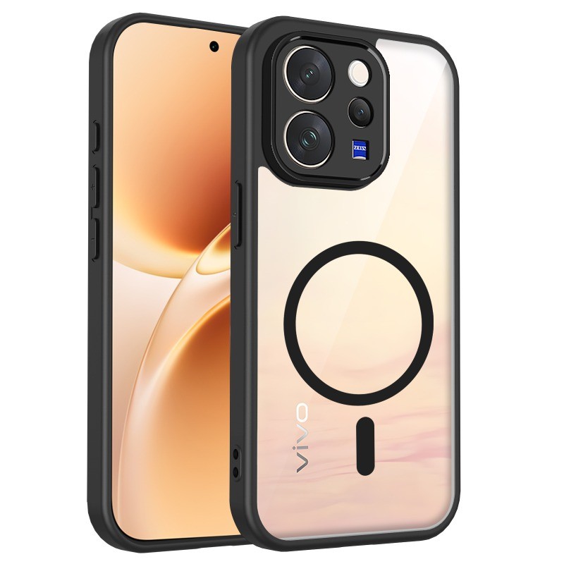 สําหรับ Vivo V70 Elite V70FE V60 V50 V40 Lite V60E V60Lite โปร่งใสแม่เหล็กเคสโทรศัพท์ป้องกันกล้องกันกระแทกซิลิโคนแข็ง