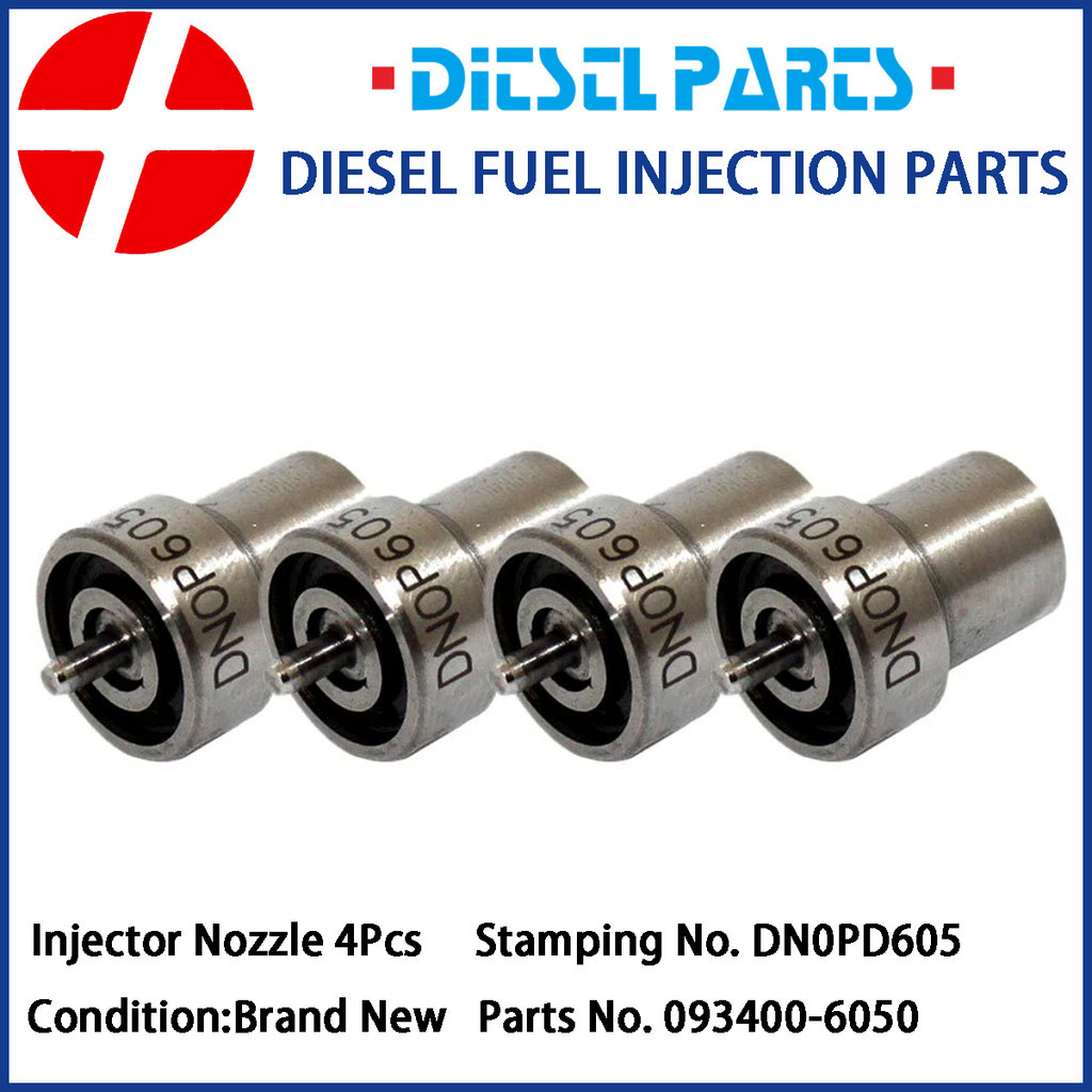 4 ชิ้น DN0PD605 เคล็ดลับหัวฉีดหัวฉีดน้ํามันเชื้อเพลิงดีเซล 093400-6050 MazdaJ19A J19G J24T J24E R2 V