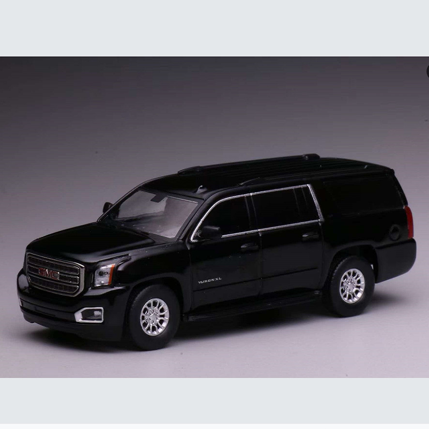พร้อมสต็อก596 1: 64 GMC Yukon Yukon Yukon XL US Agent ธุรกิจทั่วไปรถมือสองธรรมดาสีดํา 151 โมเดลรถโลห