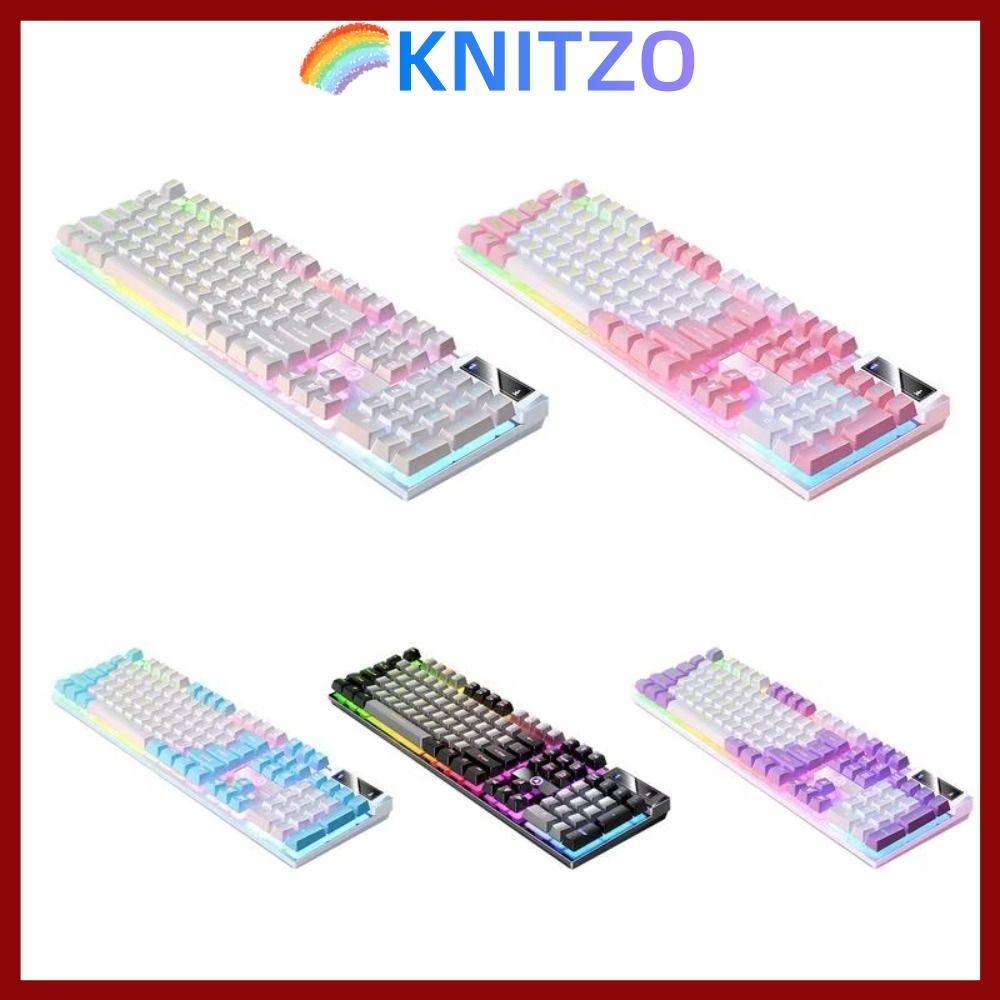 KNITZO Gaming Keyboard, K500 104 คีย์คีย์บอร์ดแบบมีสาย,อินเทอร์เฟซ USB Sensation Mechanical Luminous