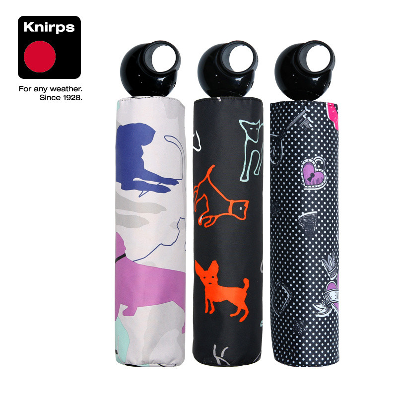 ร่มพับสามตอนน้ำหนักเบา Knirps Floyd Series จากเยอรมัน พร้อมเคลือบสีดำเพื่อป้องกันรังสียูวีและกันฝน