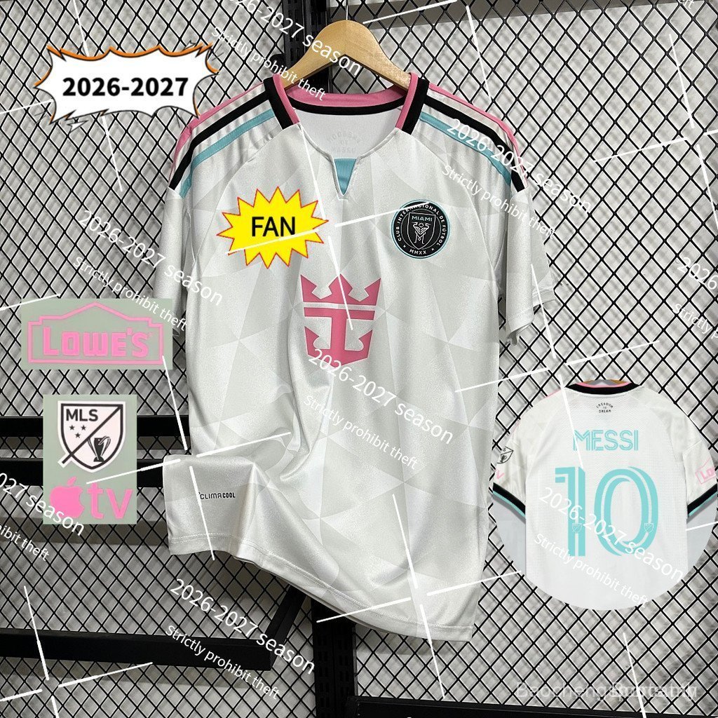2026-2027 ซีซั่น [Inter Miami ] Second Away เสื้อเจอร์ซีย์แขนสั้น  - Fan Edition S-4XL