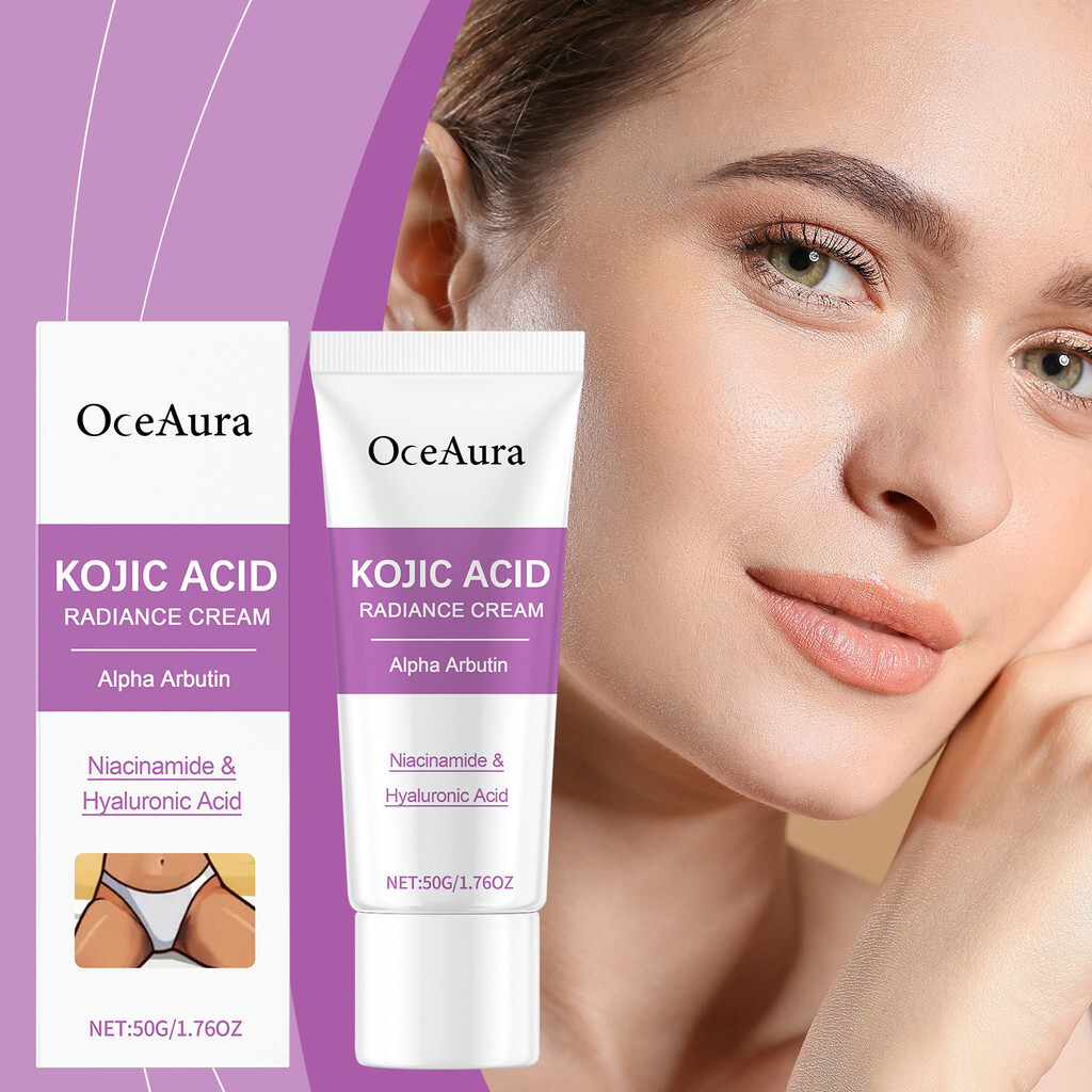 京北Kojic Acid Radiance Cream,Alpha Arbutin,Niacinamide & Hyaluronic Acid, ความสว่างยาวนาน,50g