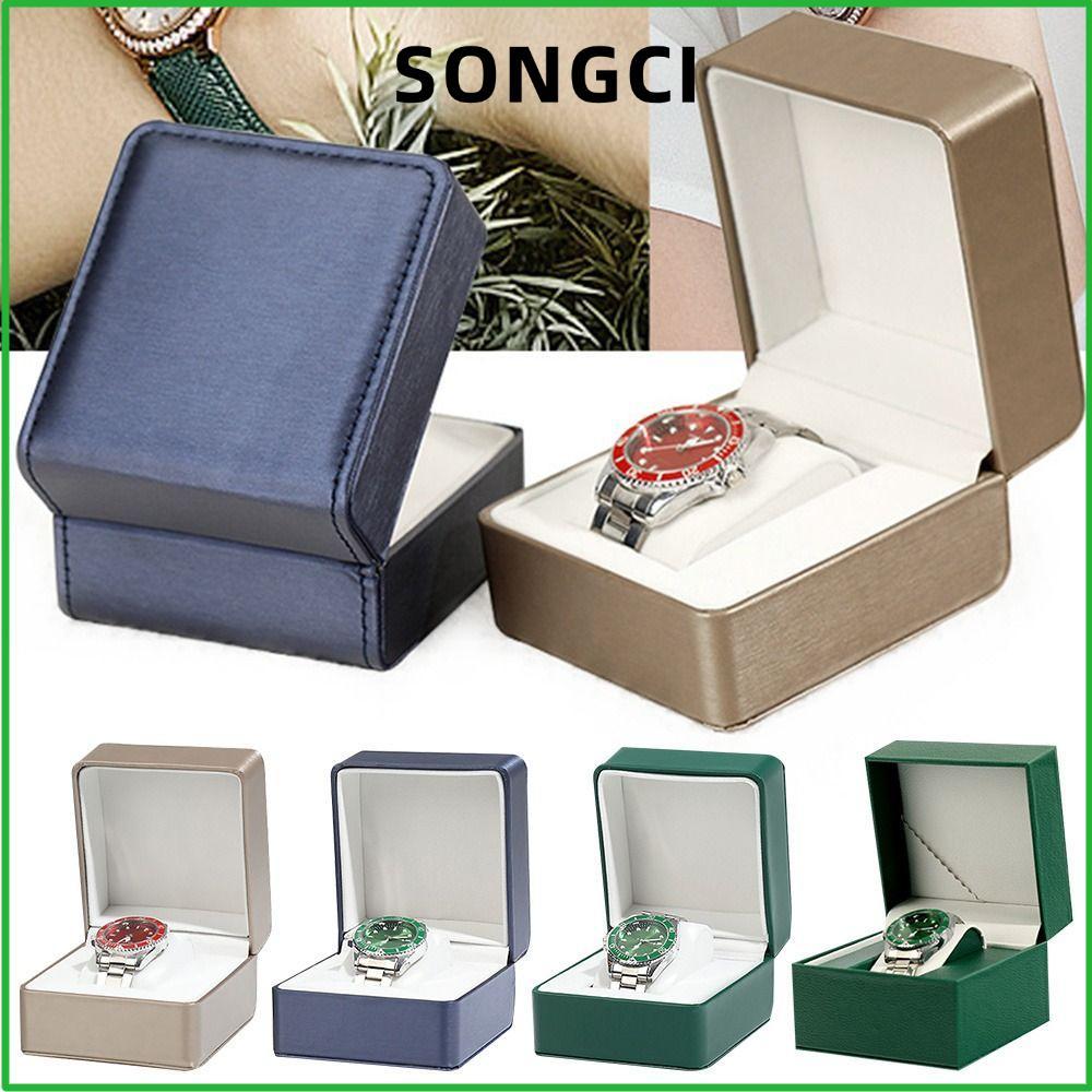 SONGCI Storage Box Vintage Wrist Watches Holder PU Leather Gift
