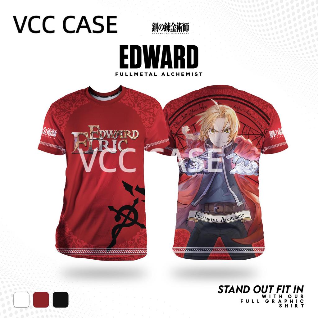 [Local Stock] VCC อะนิเมะยอดนิยม Fullmetal Alchemist Edward คอสเพลย์เสื้อยืด  พิมพ์การ์ตูนเด็ก Tee ฤ