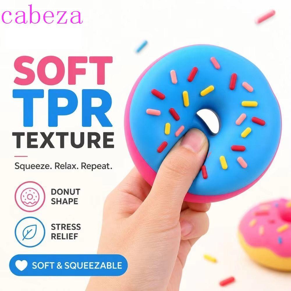 CABEZA Donut Squeeze ของเล่น, Donut Shape Soft TPR Donut Slow Rebound ของเล่น,จําลองแปลกใหม่อาหารขนม