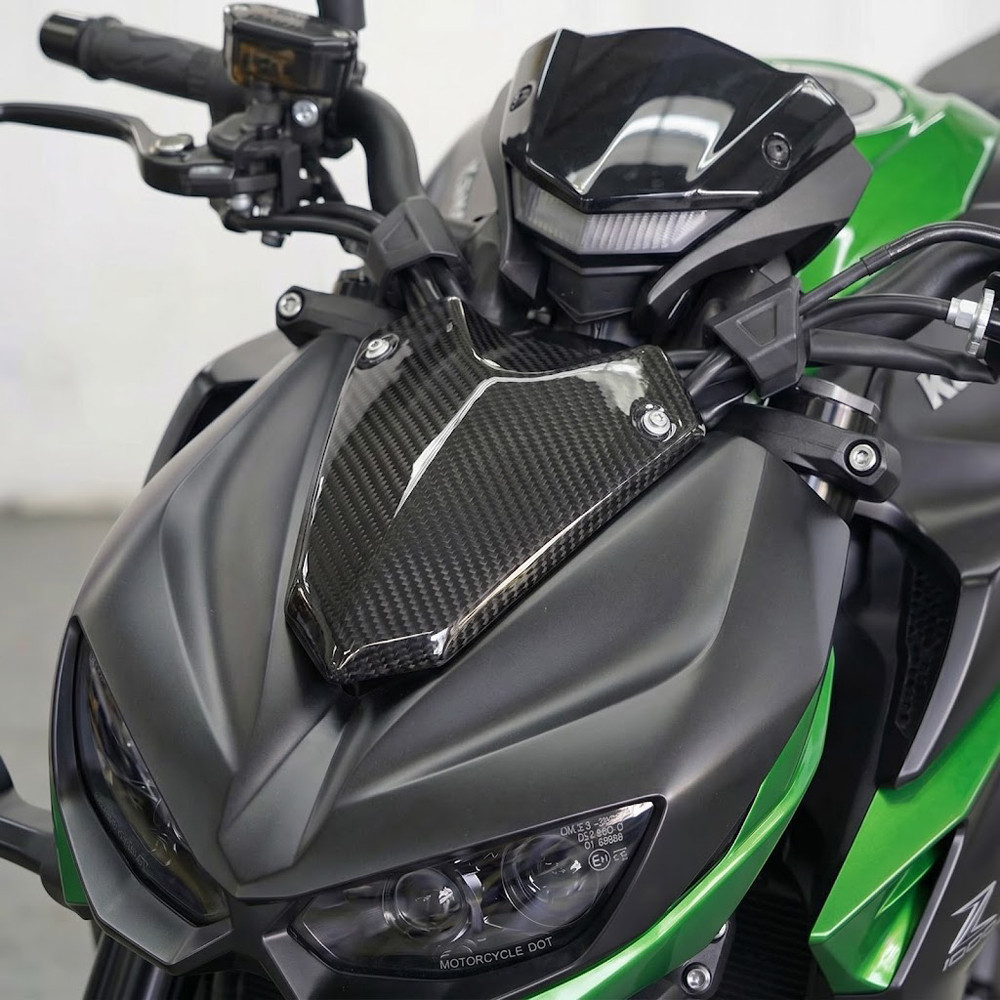 KAWASAKI รถจักรยานยนต์คาร์บอนไฟเบอร์ฝาครอบแฟริ่งด้านหน้าสําหรับคาวาซากิ Z1000 2014-2022
