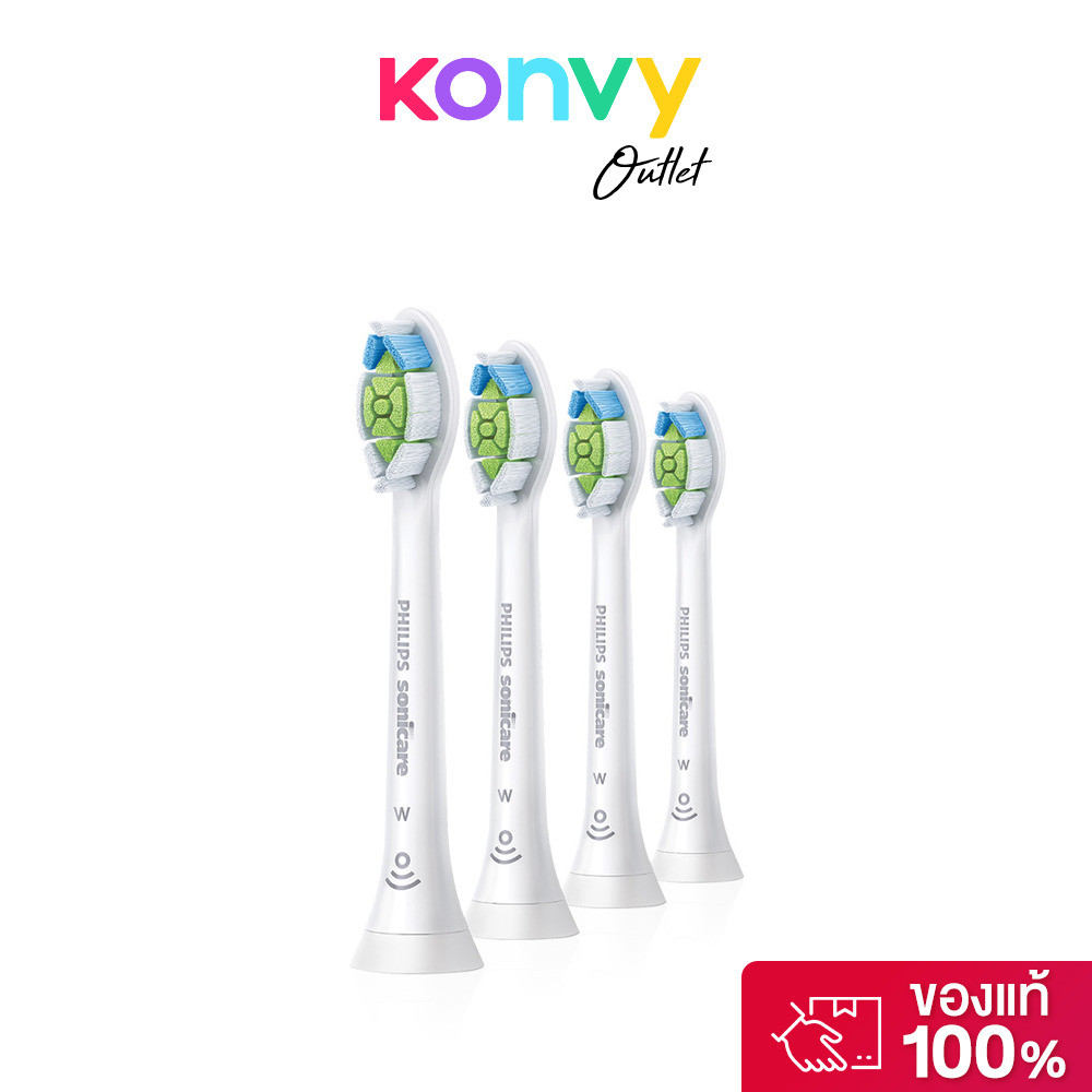 Philips Sonicare W2 Optimal White Soft Brush HX6064/14 [4pcs] #White หัวแปรงสีฟันสีขาว รุ่น W2 Optim