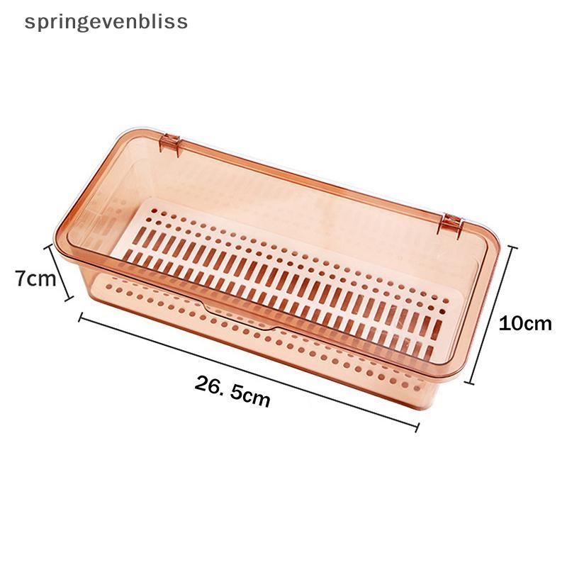 Springevenbliss ผู้ถือตะเกียบในครัวเรือนพร้อมฝาปิดกันฝุ่นและระบายน้ํากรงตะเกียบครัวบนโต๊ะอาหารกล่องเก็บ Springevenbliss