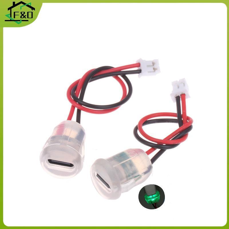 F&O 1/3/5 ชิ้น Type C หญิง Soet Ja Connectors กันน้ํา 2 สายผมเปียพร้อมไฟ LED 3A 5V Fast Charger Powe