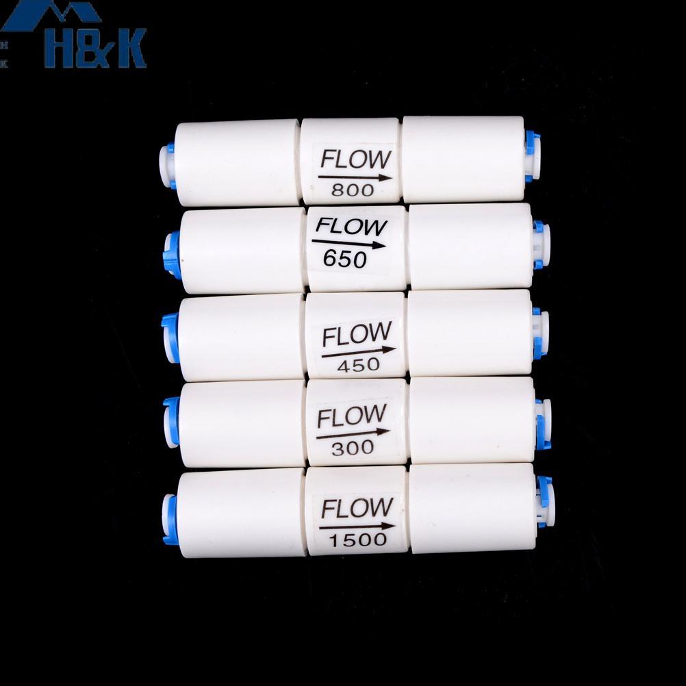 [H&K] 1/4" Flow Restrictor 300CC-1500CC พร้อม Qui Connect สําหรับ RO Reverse Osmosis {th}