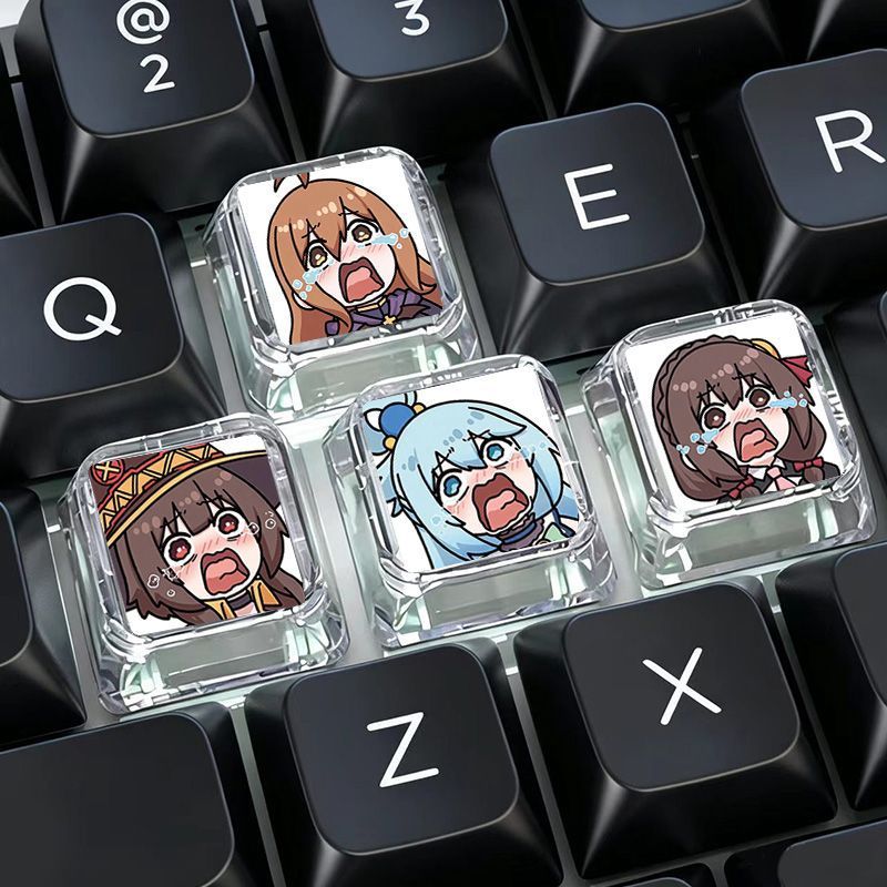 Good Things แนะนํา Daconis Arkuya Keycap การ์ตูนน่ารัก Anime Cross Axis Mechanical Keyboard โปร่งใสโ