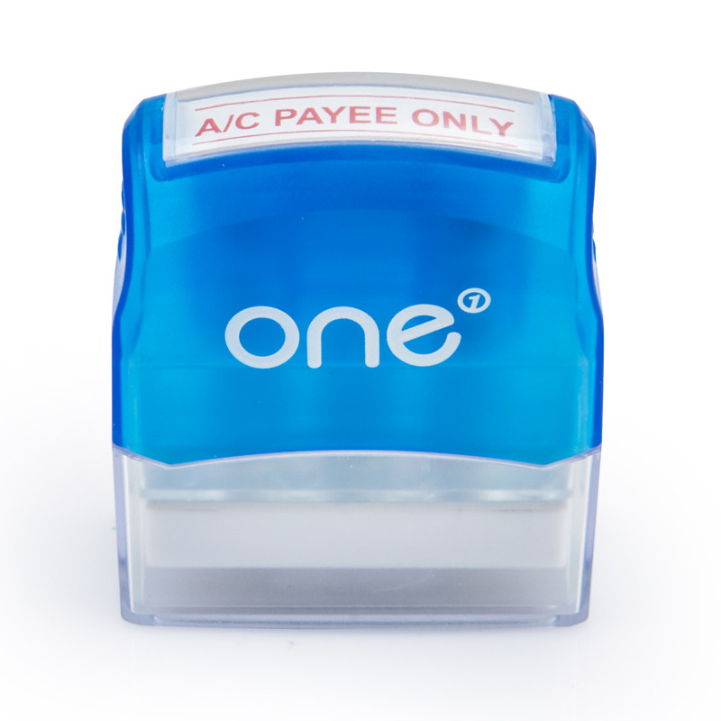 ONE ตรายางหมึกในตัว A/C PAYEE ONLY ขนาด 4x1.20 ซม. สีแดง