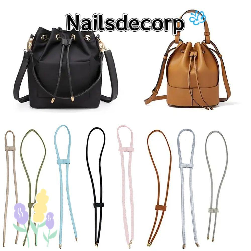 NAILS Bucket Bag Drawstring, PU Leather Replacement Bag Straps, Bag Accessories DIY Tension Cords Ha