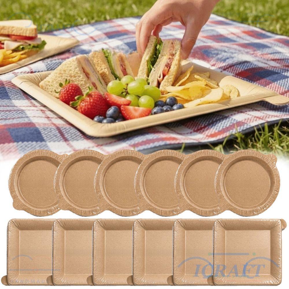 CRAFT 20 ชิ้น Peel Plate, NonStick Oilproof Cooking Paper, Square/Round Air Fryer Disposable Paper