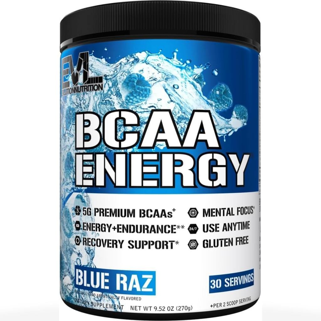 EVL BCAA Energy Amino Acids Powder with Natural Caffeine - บลูราซ