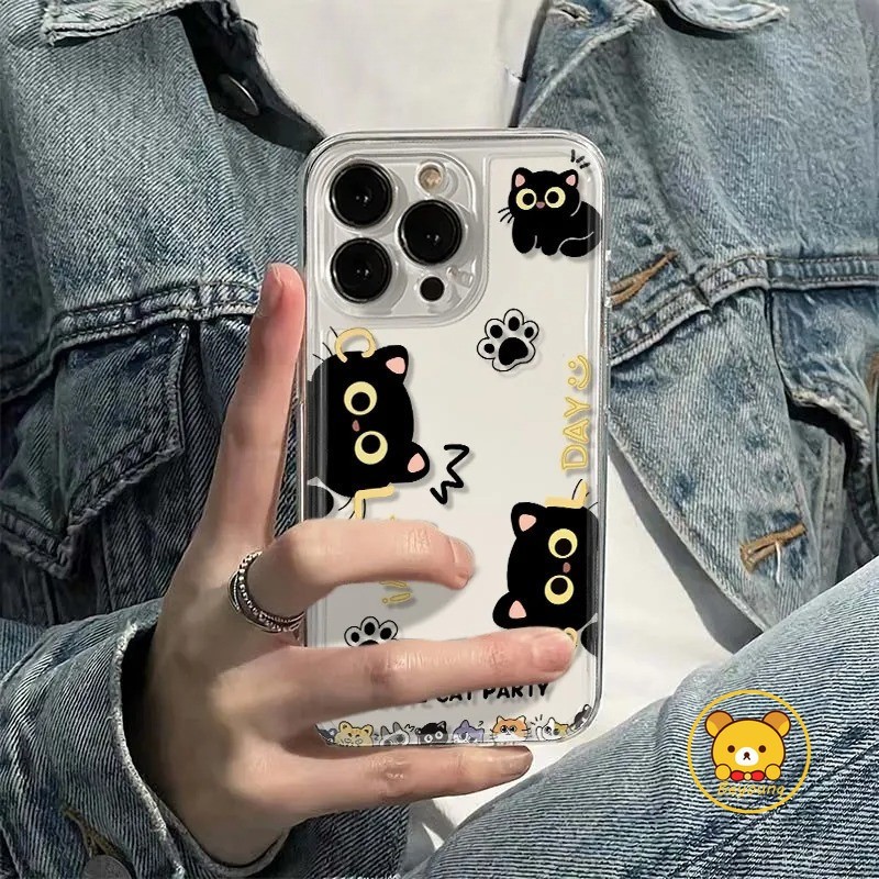 การ์ตูนแมวดําเคสโทรศัพท์สําหรับVivo X21 UD X21i X21S X20 Plus X9 Pro X9S Plus T3 Pro T4X T2X T2 T1 T