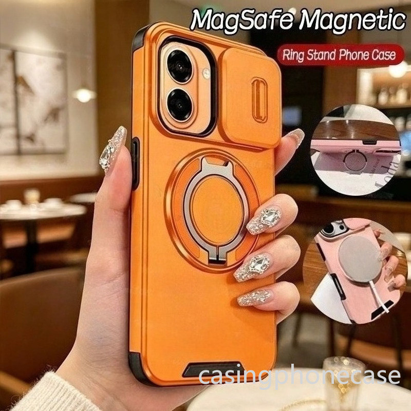 เคสโทรศัพท์สําหรับ ﻿Honor X7e X6e X6c X6 X6D X7D X8D X9D X9C X e HonorX7e HonorX6e HonorX6c 4G 2026 สไลด์กรณีฝาครอบกล้องฝาครอบเลนส์ป้องกันการสั่นสะเทือนแหวนแม่เหล็กหมุนได้ฝาครอบเลนส์แม่เหล็กกลับแหวนแม่เหล็กฝาครอบเลนส์ป้องกันการสั่นสะเทือนหมุนได้