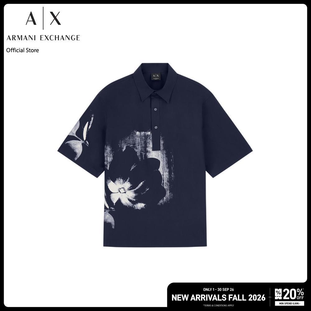 Armani Exchange เสื้อเชิ้ตผู้ชาย รุ่น XM003546-AF10255-UB101 สีกรมท่า