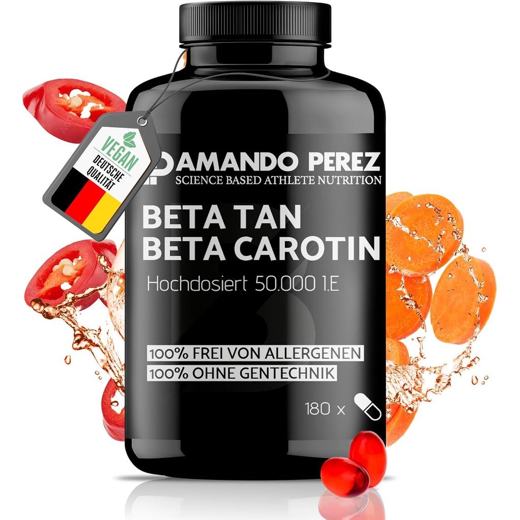 Amando Perez Beta Tan+ Bräunungskapseln 50.000 IE – 180 ซอฟท์เจล(บรรจุอาจวารี)