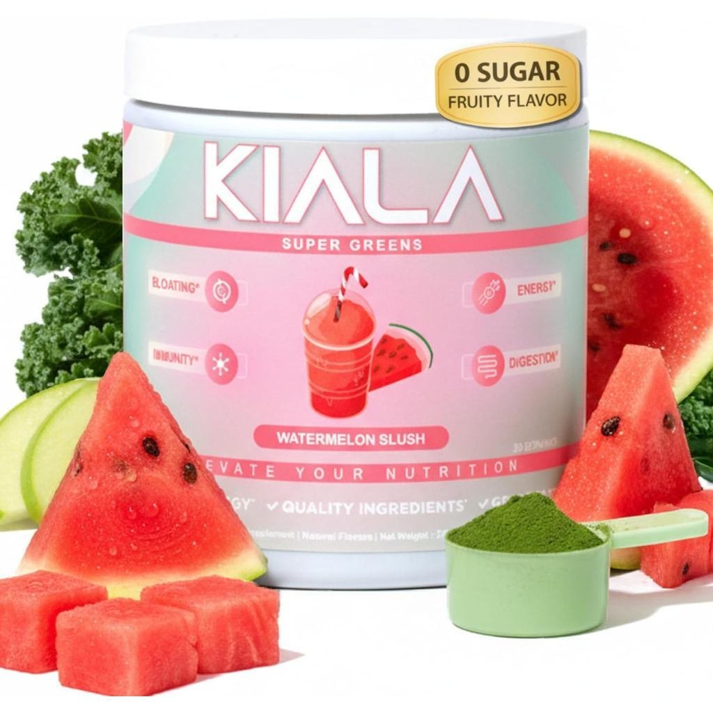 KialaNutritionSuperGreens,OrganicGreensPowderwithSpirulina&ChlorellaforDigestion,GutHealth,Immunity,