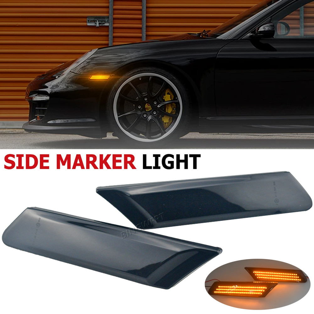 สําหรับ Porsche 997 (911) Turbo / Turbo S 2006-2012 LED ด้านหน้าด้านข้าง Marker Light Full LED ไฟเลี