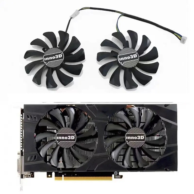 ใหม่ MSI GeForce GTX1060 GTX-1060-6GT-OC inno3d GTX 1060 พัดลมกราฟิกการ์ด Cooling P106 GTX 1060 GPU 