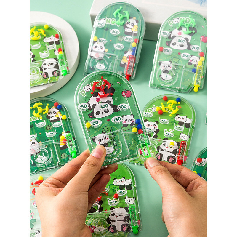 เด็กการศึกษา Pinball Labyrinth Mini Pinball Disc Panda Catapult มือถือ Pinball Disc รางวัลเด็กของเล่