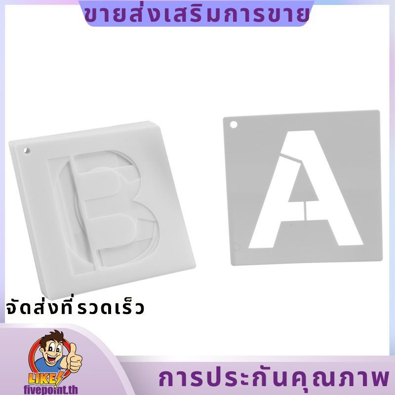 Letter Stencils สําหรับวาดภาพบนไม้ 36 ชิ้น Letter และ Number Stencils แม่แบบแบบอักษรแบบใช้ซ้ําได้สํา