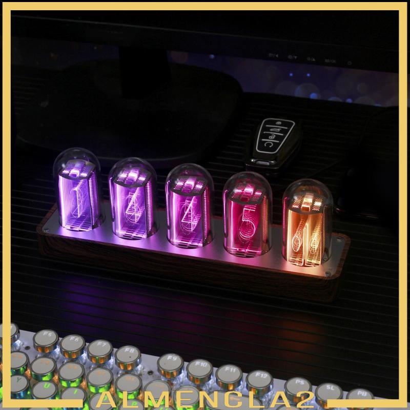 [Almencla2] ชุดนาฬิกา Nixie Tube นาฬิกามัลติฟังก์ชั่นจําลองหลอดเรืองแสงนาฬิกาดิจิตอล