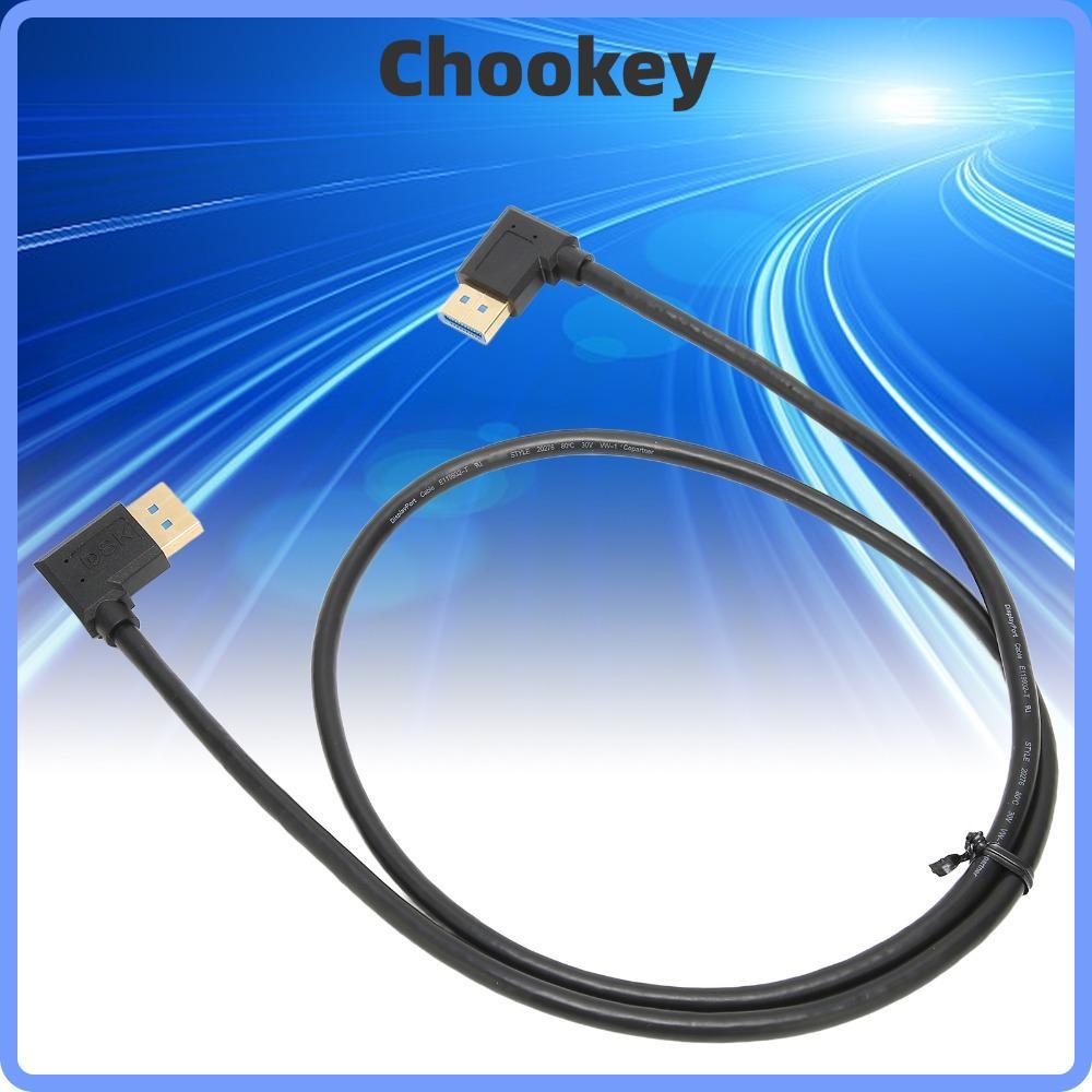 CHOOKMY สาย DisplayPort รองรับ 8K 60Hz 4K 144Hz 2K 165Hz 1.4 32.4Gbps มุมขวา DP Male to DP Male Cabl