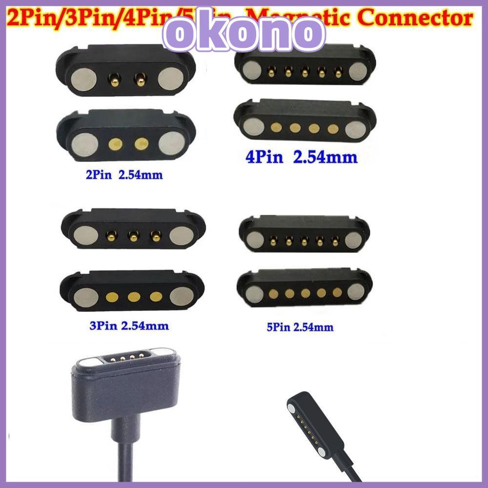 OKONO DC Magnetic Pogo Pin Connector, 2Pin 3Pin 4Pin 5Pin กันน้ํา Pogopin Magnetic Connector, 2A Spa
