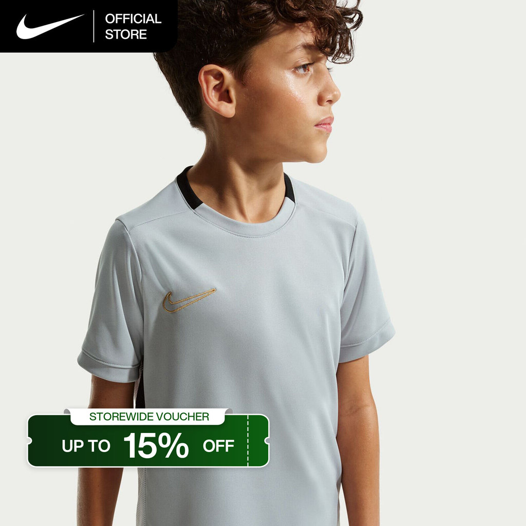 Nike Dri-FIT Older Kids' Academy Soccer Top - Light Smoke Grey [HJ3716-077]