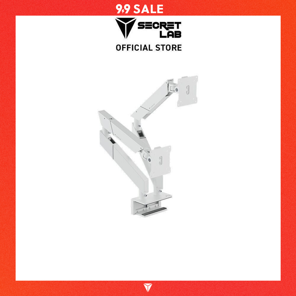 Secretlab MAGNUS Dual Monitor Arm (White) — แขนยึดจอมอนิเตอร์แบบคู่