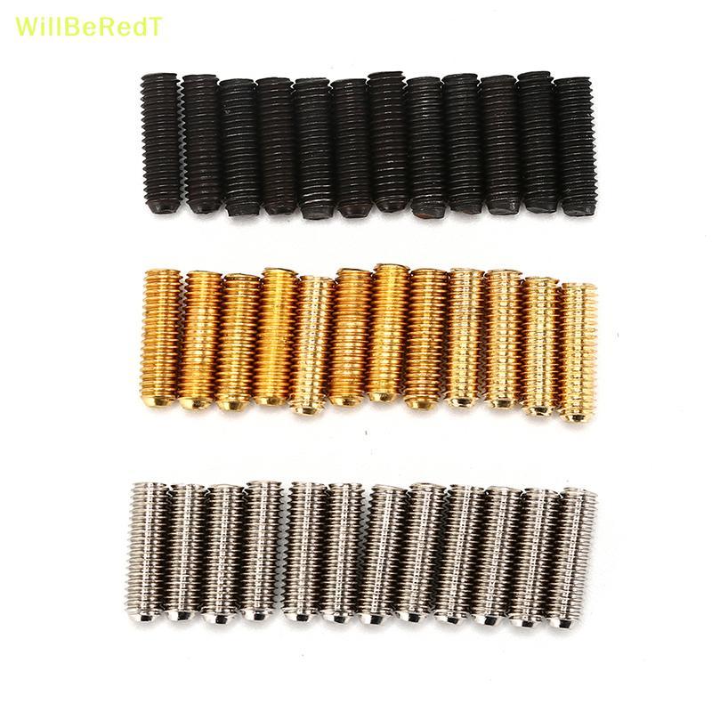[WillBeRedT] 12PCS Electric Bass กีตาร์สะพานอานสกรูหกเหลี่ยม Tremolo Bridge Hex Screw [ใหม่]