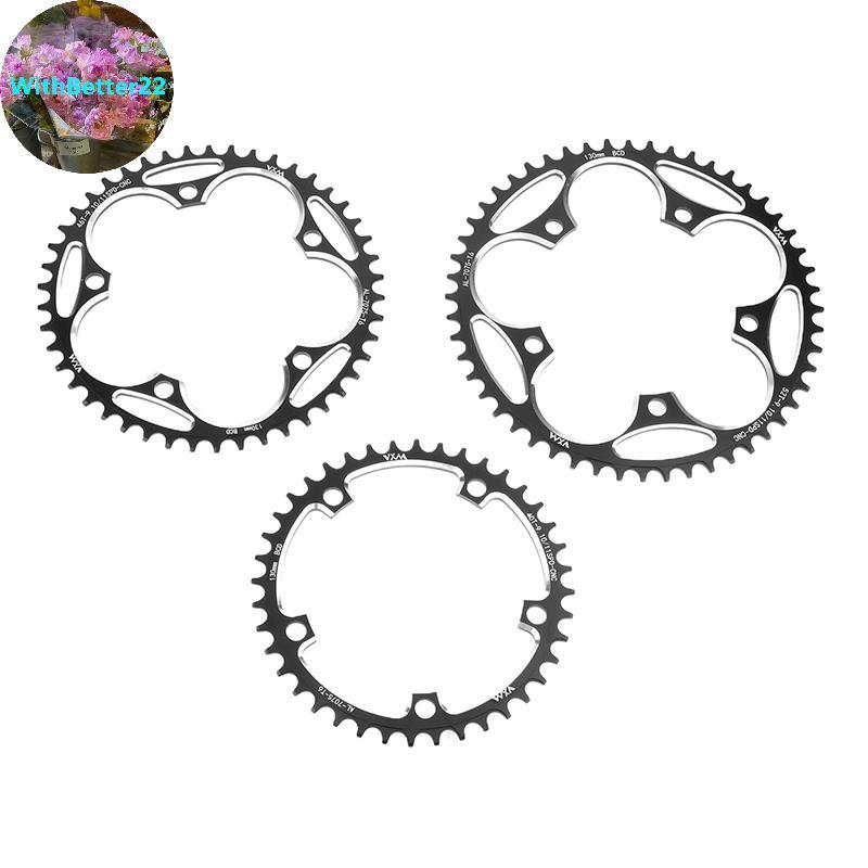 ด้วยดีกว่า 130 BCD จักรยาน Chainring N กว้างดาว 38-60T AL7075 Sproet สําหรับจักรยานเสือหมอบบวกและลบแ